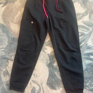 Fabletics black jogger scrubs. NWT